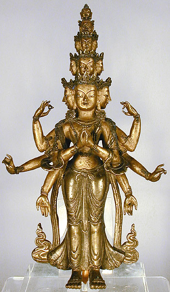 Avalokiteshvara with Eleven Heads and Eight Arms